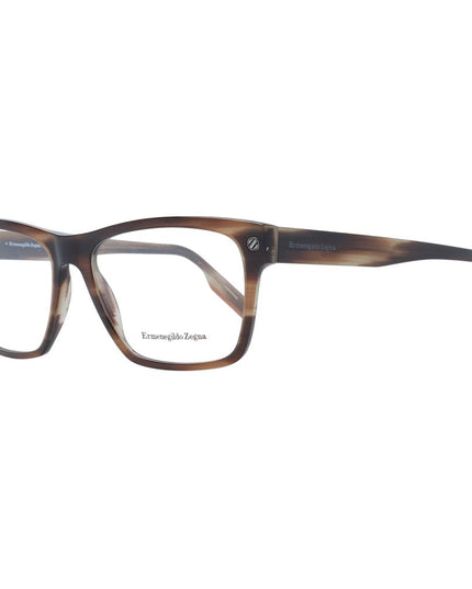 Ermenegildo Zegna Brown Plastic Glasses (Frames)