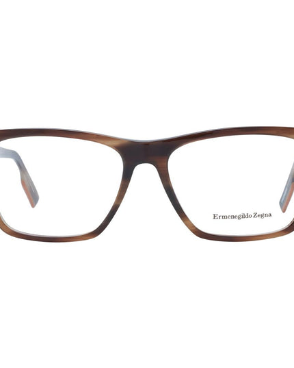 Ermenegildo Zegna Brown Plastic Glasses (Frames)