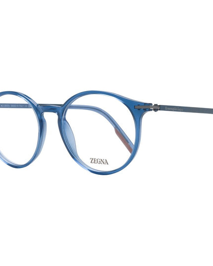 Ermenegildo Zegna Blue Plastic & Titanium Glasses (Frames)