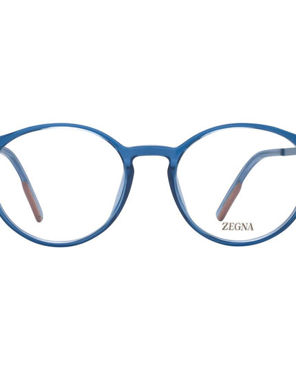 Ermenegildo Zegna Blue Plastic & Titanium Glasses (Frames)