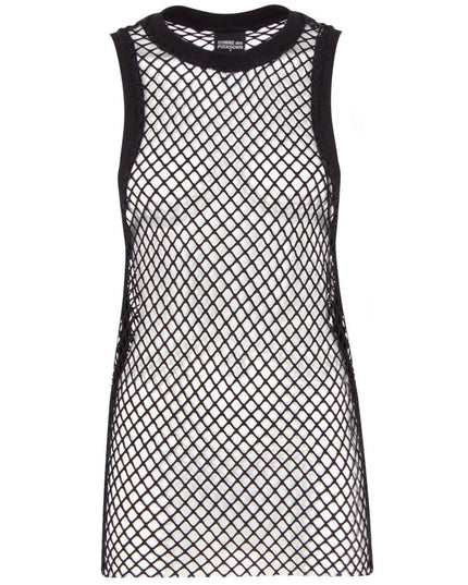 Comme Des Fuckdown Black Polyester Women Tank Top