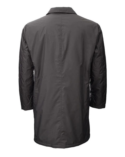 Add Brown Polyester Men's Trench Jacket