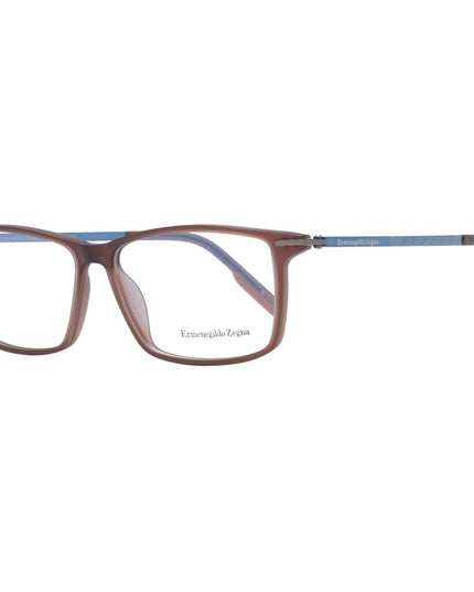 Ermenegildo Zegna Brown Plastic Glasses (Frames)