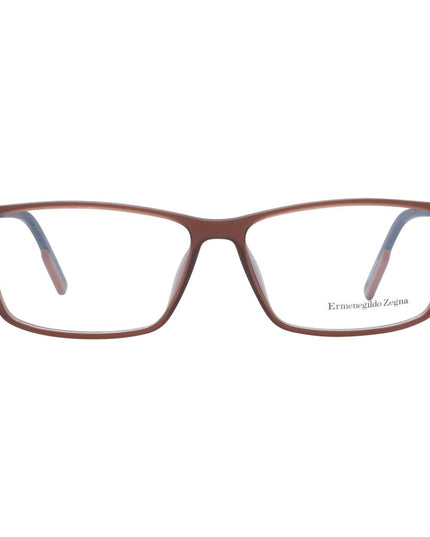 Ermenegildo Zegna Brown Plastic Glasses (Frames)