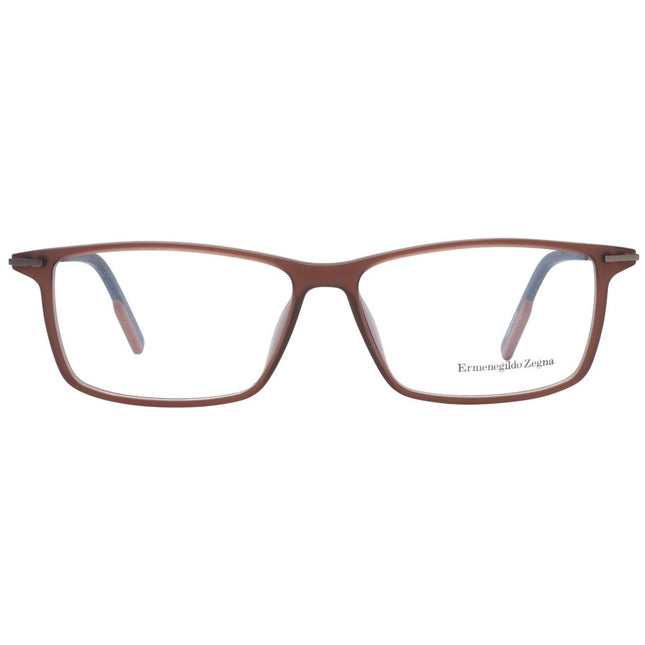 Ermenegildo Zegna Brown Plastic Glasses (Frames)