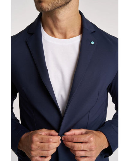 People Of Shibuya Blue Polyester Men's Lightweight Jacket