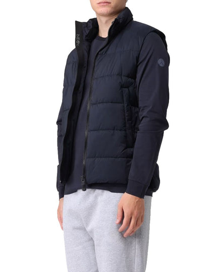 People Of Shibuya Blue Polyester Men Vest