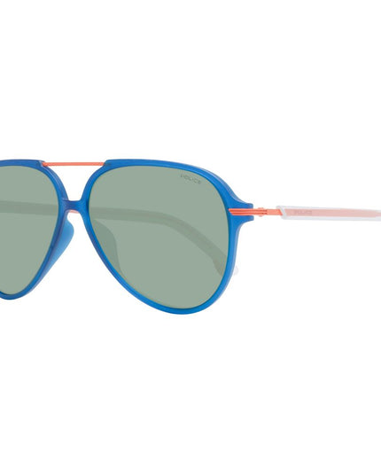 Police Blue Plastic Sunglasses