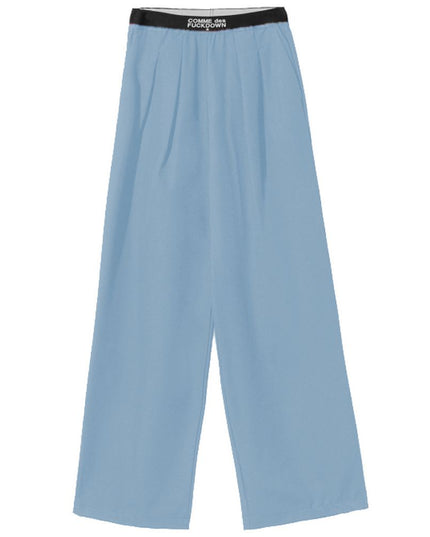 Comme Des Fuckdown Blue Polyester Women Palazzo Pants