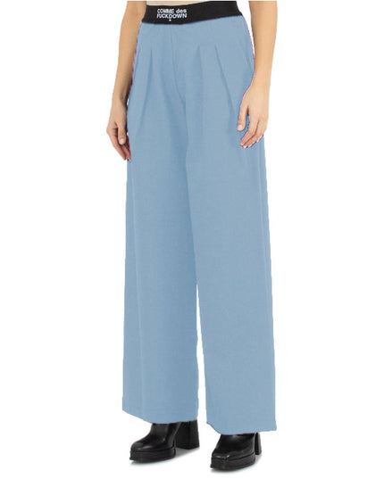 Comme Des Fuckdown Blue Polyester Women Palazzo Pants