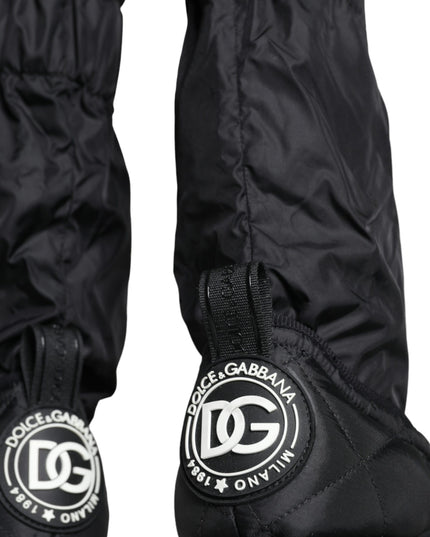 Dolce & Gabbana Black Quilted High Top Boots Sneakers Shoes