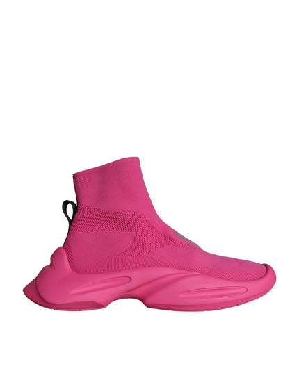 Dolce & Gabbana Pink Logo Print Slip On Socks Sneakers Shoes