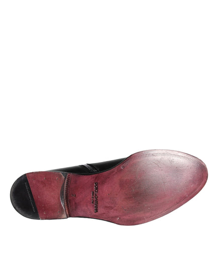 Dolce & Gabbana Black Calf Leather Men Ankle Boots Men Shoes