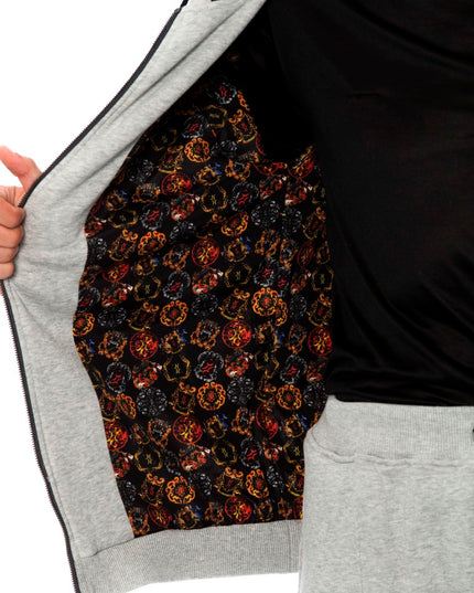 Billionaire Italian Couture Gray Cotton Hooded Sweatsuit