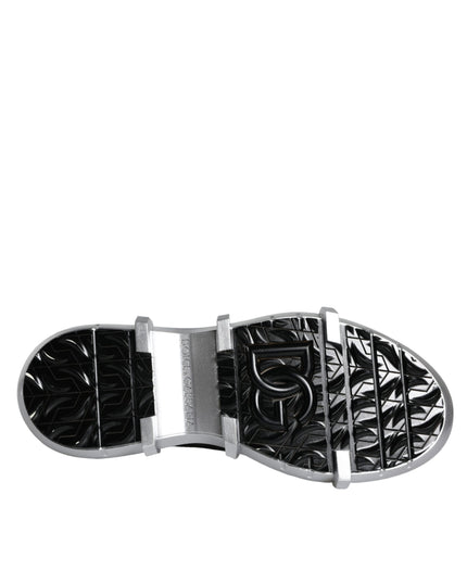 Dolce & Gabbana Black Nylon Galileo High Top Sneakers Shoes