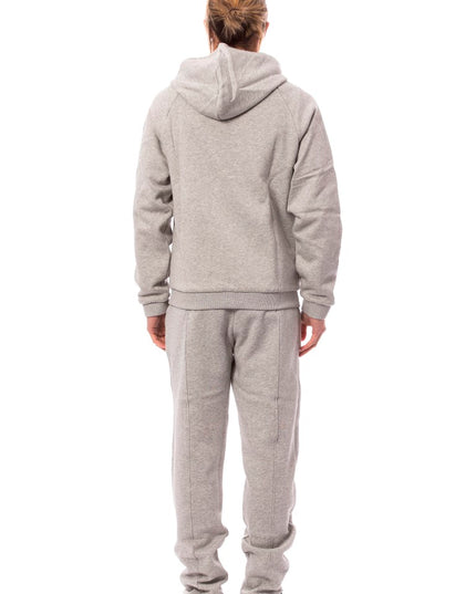 Billionaire Italian Couture Gray Cotton Hooded Sweatsuit