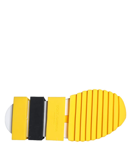 Dolce & Gabbana Yellow Sorrento Crystals Sneakers Womens Shoes