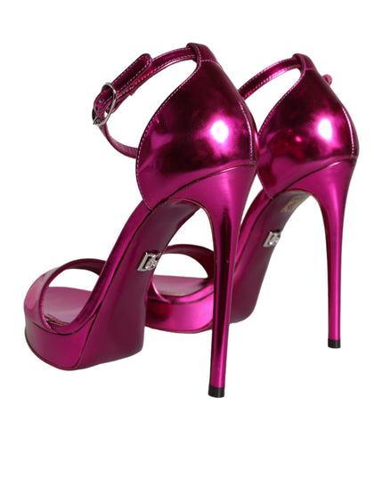 Dolce & Gabbana Fuchsia KEIRA Heels Ankle Strap Sandals Shoes