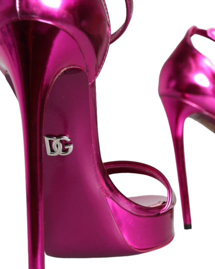 Dolce & Gabbana Fuchsia KEIRA Heels Ankle Strap Sandals Shoes