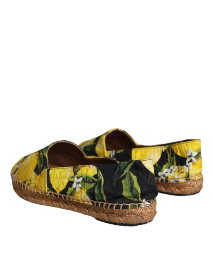 Dolce & Gabbana Multicolor Lemon Slip On Espadrilles Shoes