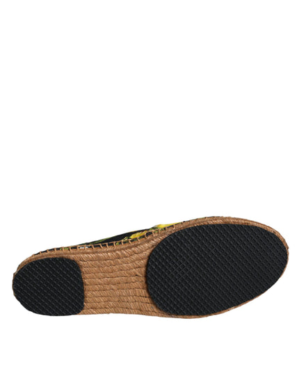Dolce & Gabbana Multicolor Lemon Slip On Espadrilles Shoes