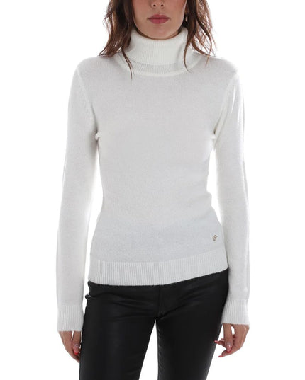 Yes Zee White Viscose Sweater