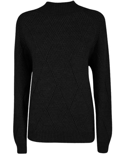 Yes Zee Black Acrylic Women Sweater