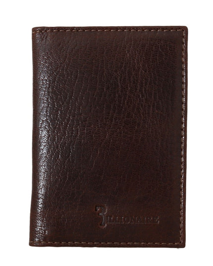 Billionaire Italian Couture Brown Leather Bifold Wallet