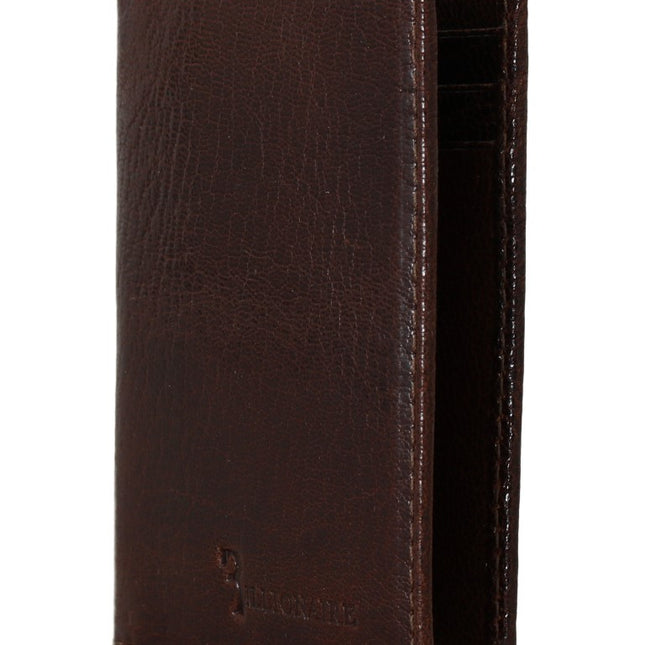 Billionaire Italian Couture Brown Leather Bifold Wallet
