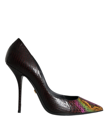 Dolce & Gabbana Multicolor Exotic Leather Heels Pumps Shoes
