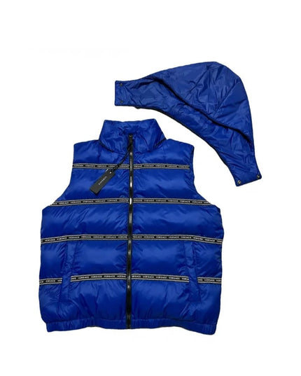 Versace Blue Polyester Vest