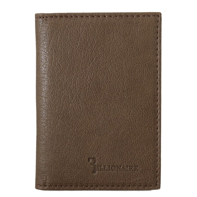 Billionaire Italian Couture Brown Leather Bifold Wallet