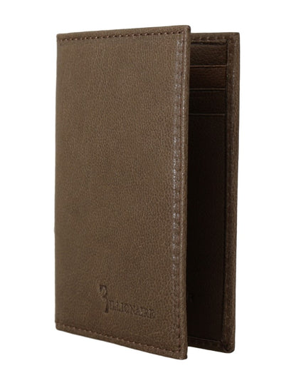 Billionaire Italian Couture Brown Leather Bifold Wallet