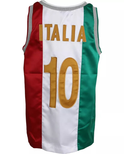 Dolce & Gabbana White Green Sleeveless Top Italian Flag Basket T-shirt