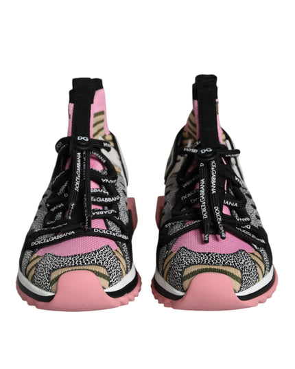Dolce & Gabbana Multicolor Sorrento Socks Logo Sneakers Shoes