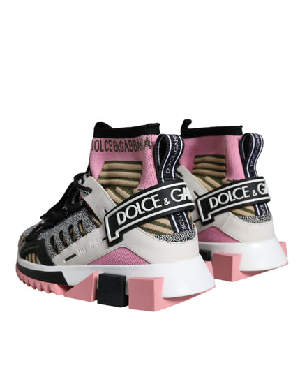 Dolce & Gabbana Multicolor Sorrento Socks Logo Sneakers Shoes