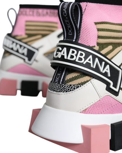 Dolce & Gabbana Multicolor Sorrento Socks Logo Sneakers Shoes