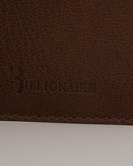 Billionaire Italian Couture Brown Leather Cardholder Wallet