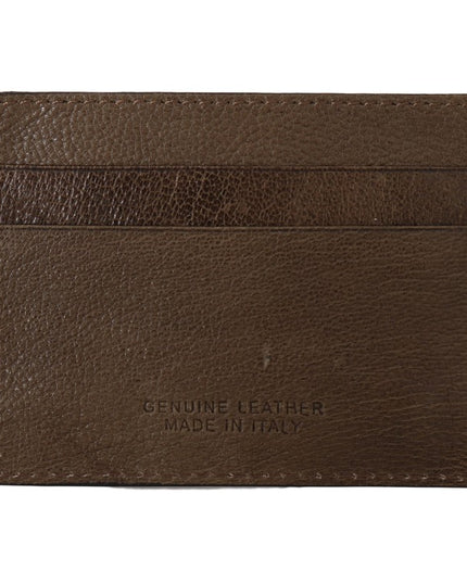Billionaire Italian Couture Brown Leather Cardholder Wallet