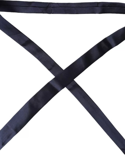 Dolce & Gabbana Dark Blue Silk Skinny Adjustable Tie
