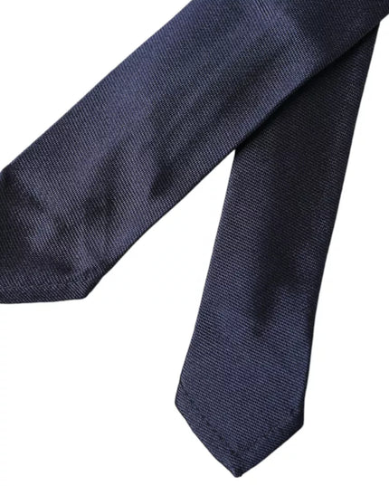 Dolce & Gabbana Dark Blue Silk Skinny Adjustable Tie