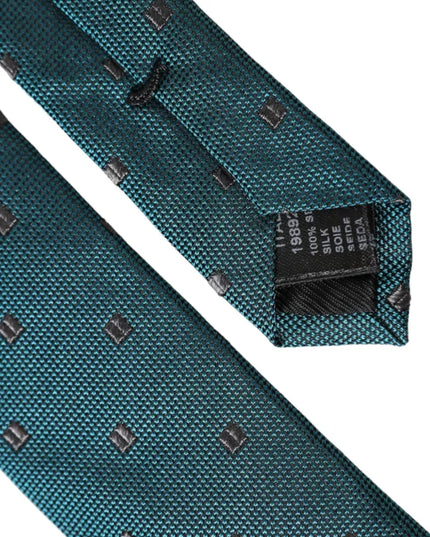 Dolce & Gabbana Green Patterned Silk Adjustable Men Tie