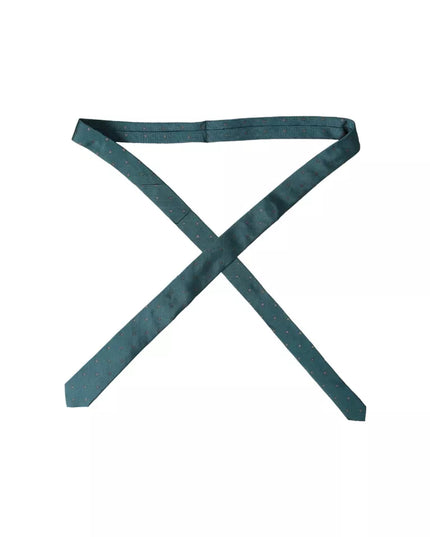 Dolce & Gabbana Green Patterned Silk Adjustable Men Tie