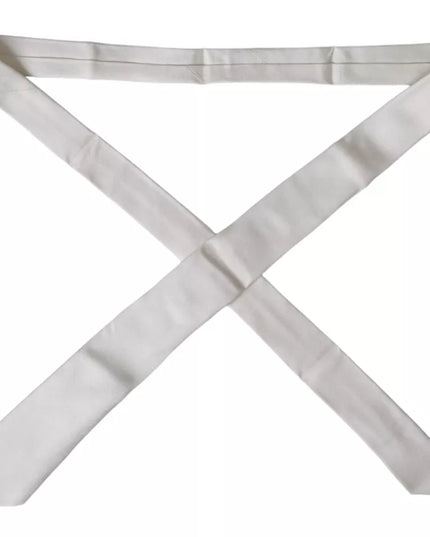 Dolce & Gabbana White Silk Classic Adjustable Men Tie