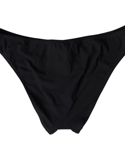 Dolce & Gabbana Black Nylon Swimwear Beachwear Bottom Bikini