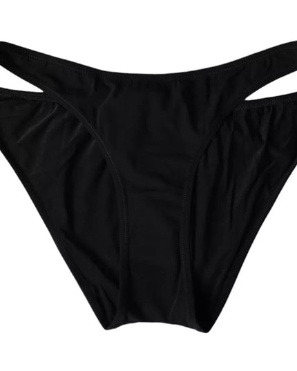 Dolce & Gabbana Black Nylon Swimwear Beachwear Bottom Bikini