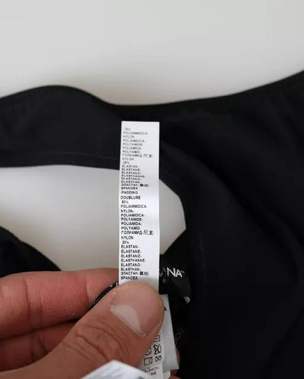 Dolce & Gabbana Black Nylon Swimwear Beachwear Bottom Bikini