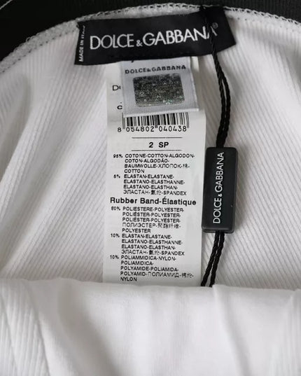 Dolce & Gabbana White Cotton Stretch Branded Logo Underwear