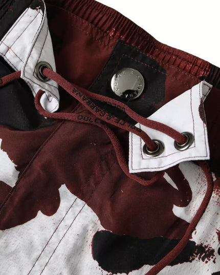 Dolce & Gabbana Multicolor Camouflage DG Logo Beachwear Shorts Swimwear