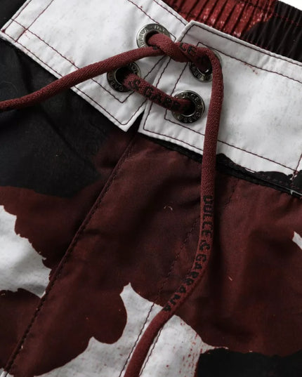 Dolce & Gabbana Multicolor Camouflage DG Logo Beachwear Shorts Swimwear